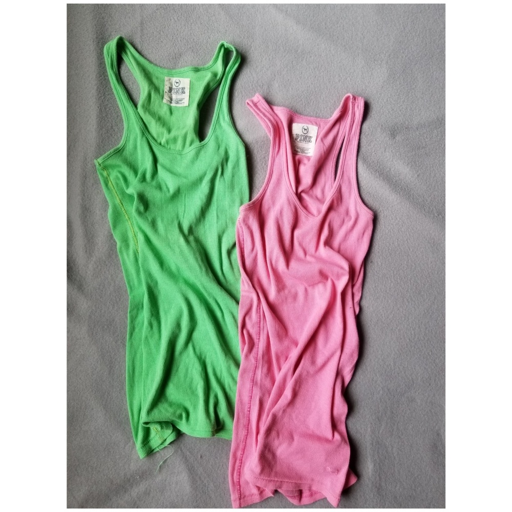 Victoria's Secret PINK XS neon tanktops